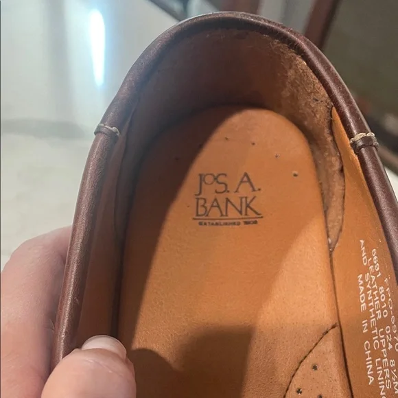 Jos. A. Bank Dark Brown Leather Loafers - Picture 4 of 9
